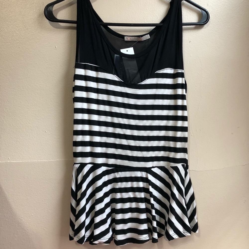 Striped peplum top